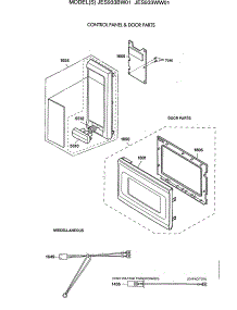 02 - Control Panel & Door Parts parts for Ge Microwave JES933WW01 from AppliancePartsPros.com