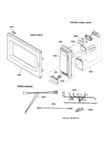 02 - Door, Control Panel & Wiring parts for Ge Microwave JE1340GY02 from AppliancePartsPros.com
