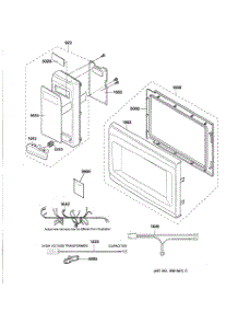 02 - Controls, Door & Wiring parts for Ge Microwave JE1160WC01 from AppliancePartsPros.com
