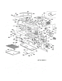 02 - Microwave Body parts for Ge Oven JKP77WP3WG from AppliancePartsPros.com