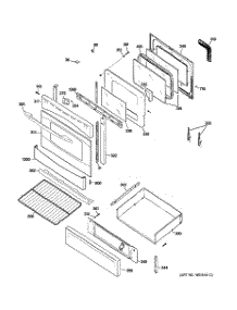 04 - Door & Drawer Parts parts for Ge Range PGB900SET1SS from AppliancePartsPros.com