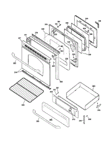 04 - Door & Drawer Parts parts for Ge Range JGBP28MEMABS from AppliancePartsPros.com