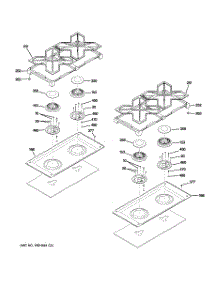 03 - Cooktop parts for Ge Range ZDP366NP2SS from AppliancePartsPros.com