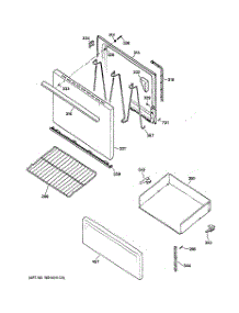 03 - Door & Drawer Parts parts for Ge Range ABS200P1WW from AppliancePartsPros.com