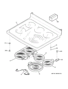 02 - Cooktop parts for Ge Range JCB910WK1WW from AppliancePartsPros.com