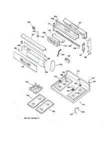 02 - Control Panel & Cooktop parts for Ge Range JGB910WEC2WW from AppliancePartsPros.com