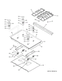 02 - Cooktop parts for Ge Range J2S968BH5BB from AppliancePartsPros.com