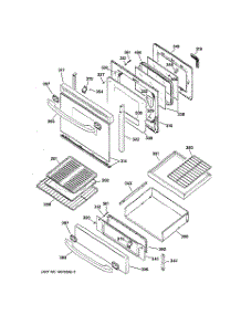 04 - Door & Drawer Parts parts for Ge Range JGB910BEC1BB from AppliancePartsPros.com