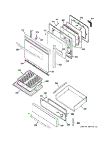 04 - Door & Drawer Parts parts for Ge Range JGB916WEK5WW from AppliancePartsPros.com