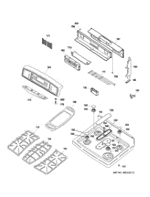 02 - Control Panel & Cooktop parts for Ge Range JGB918BEK4BB from AppliancePartsPros.com