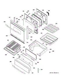 04 - Door & Drawer Parts parts for Ge Range JGB918BEK4BB from AppliancePartsPros.com