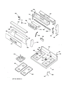 02 - Control Panel & Cooktop parts for Ge Range JGB910WEC3WW from AppliancePartsPros.com