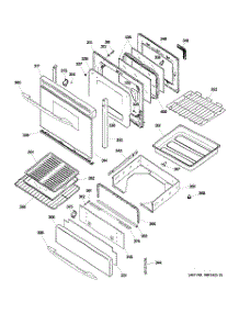 04 - Door & Drawer Parts parts for Ge Range JGB918CEK7CC from AppliancePartsPros.com