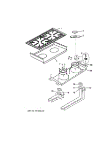 07 - Burner Assembly parts for Ge Range ZDP36N6DD2SS from AppliancePartsPros.com