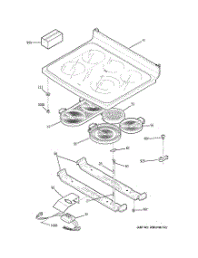 02 - Cooktop parts for Ge Range JB968TH1WW from AppliancePartsPros.com