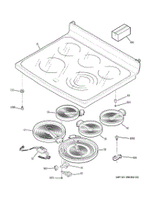 02 - Cooktop parts for Ge Range JB988BK1BB from AppliancePartsPros.com