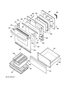 03 - Door & Drawer parts for Ge Range JBP90GW2 from AppliancePartsPros.com