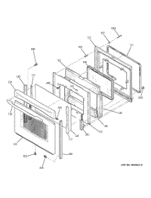 05 - Door parts for Ge Range JB910SK3SS from AppliancePartsPros.com