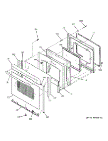04 - Door parts for Ge Range JBP49CK2CC from AppliancePartsPros.com