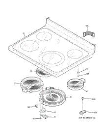 02 - Cooktop parts for Ge Range JB850DP4WW from AppliancePartsPros.com