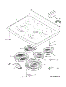 02 - Cooktop parts for Ge Range PB970DP4BB from AppliancePartsPros.com