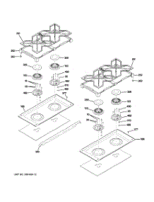 05 - Cooktop parts for Ge Range ZDP484LGP4SS from AppliancePartsPros.com