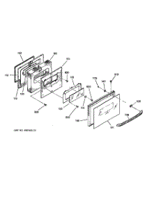 04 - Door parts for Ge Range JS960TB1WW from AppliancePartsPros.com