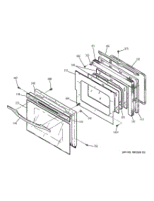 04 - Door parts for Ge Range JS966BD1BB from AppliancePartsPros.com