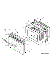 04 - Door parts for Ge Range JS966BD2BB from AppliancePartsPros.com