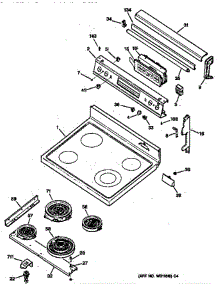Cooktop & Control Panel parts for Ge Range JBP95WW1 from AppliancePartsPros.com