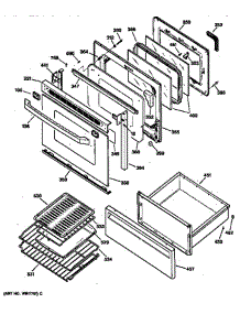 Door & Drawer parts for Ge Range JBP95WW1 from AppliancePartsPros.com