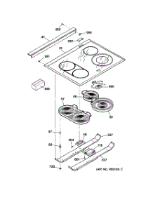 02 - Cooktop parts for Ge Range JS960BB1BB from AppliancePartsPros.com