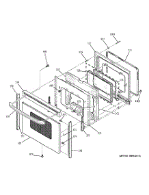 04 - Door parts for Ge Range JBP95SF1SS from AppliancePartsPros.com