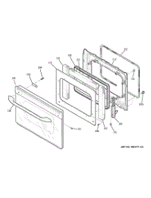 05 - Door parts for Ge Range JGS968BEK4BB from AppliancePartsPros.com