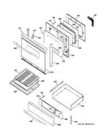 04 - Door & Drawer Parts parts for Ge Range JGB902SEH3SS from AppliancePartsPros.com