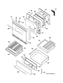 04 - Door & Drawer Parts parts for Ge Range JGB905SEF1SS from AppliancePartsPros.com