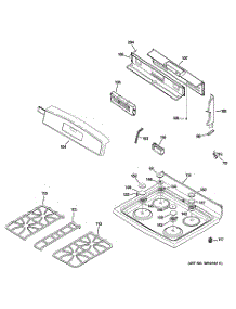 02 - Control Panel & Cooktop parts for Ge Range JGB905SEF2SS from AppliancePartsPros.com