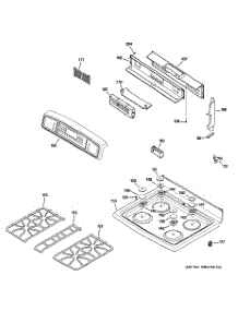 02 - Control Panel & Cooktop parts for Ge Range JGB915WEF2WW from AppliancePartsPros.com