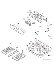 02 - Control Panel & Cooktop parts for Ge Range JGB915SEF1SS from AppliancePartsPros.com