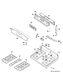 02 - Control Panel & Cooktop parts for Ge Range JGB905SEF3SS from AppliancePartsPros.com