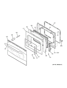 04 - Door parts for Ge Range P2S975SEP1SS from AppliancePartsPros.com