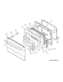 04 - Door parts for Ge Range PS905SP2SS from AppliancePartsPros.com