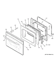 03 - Door parts for Ge Range JDP39DN3BB from AppliancePartsPros.com