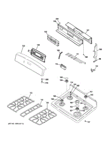02 - Control Panel & Cooktop parts for Ge Range JGB900WEK1WW from AppliancePartsPros.com