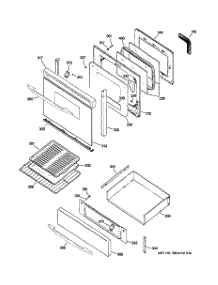 04 - Door & Drawer Parts parts for Ge Range JGB900BEK7BB from AppliancePartsPros.com