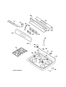 02 - Control Panel & Cooktop parts for Ge Range JGB300DEP2BB from AppliancePartsPros.com