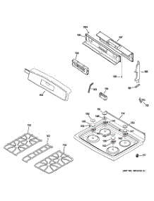 02 - Control Panel & Cooktop parts for Ge Range JGB900SEF2SS from AppliancePartsPros.com