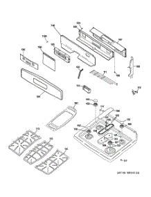 02 - Control Panel & Cooktop parts for Ge Range P2B912SEM3SS from AppliancePartsPros.com