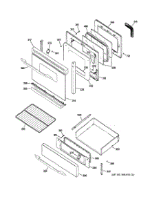 04 - Door & Drawer Parts parts for Ge Range P2B912DEM3WW from AppliancePartsPros.com