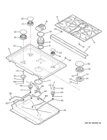 03 - Cooktop parts for Ge Range PGS975BEM2BB from AppliancePartsPros.com